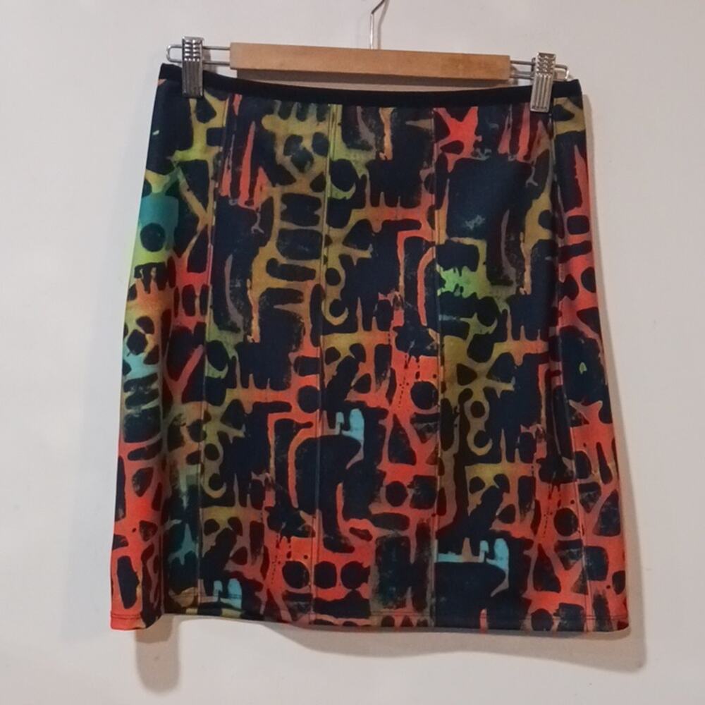 Silence + Noise graffiti graphic art print super stretchy skirt L